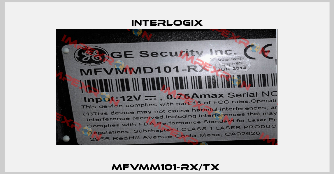 MFVMM101-RX/TX  Interlogix