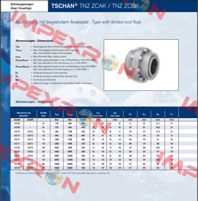 TSCHAN-TNZ-ZCBK-152 / XC3715 Ringfeder