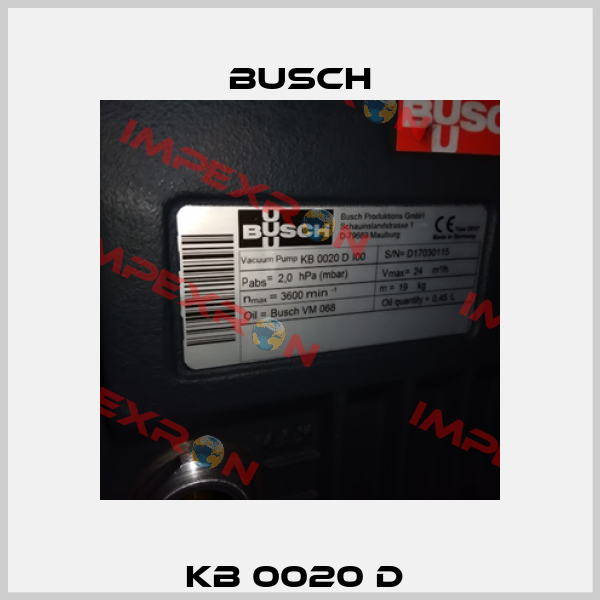 KB 0020 D  Busch