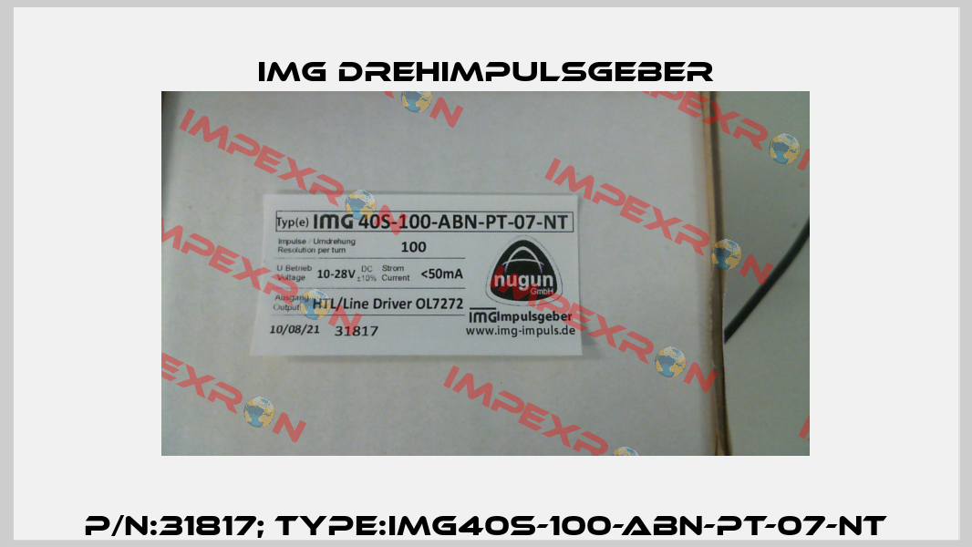 P/N:31817; Type:IMG40S-100-ABN-PT-07-NT IMG Drehimpulsgeber
