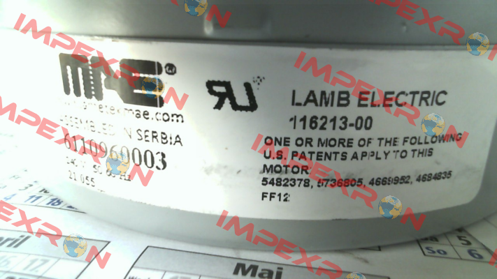 116213­-00 Lamb Electric