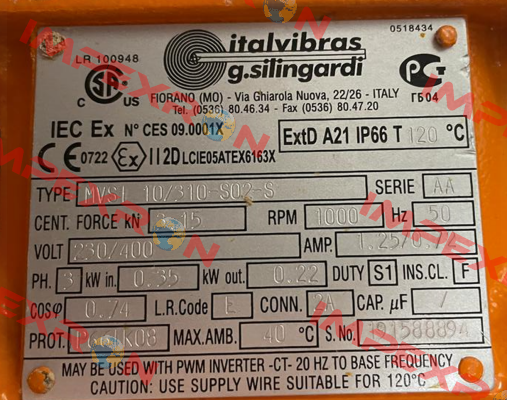 MVSI 10/310-S02-S Italvibras