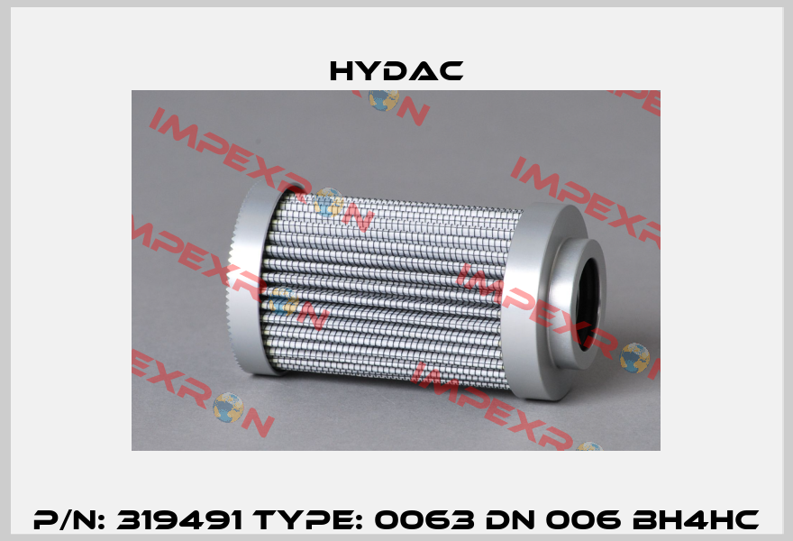 P/N: 319491 Type: 0063 DN 006 BH4HC Hydac