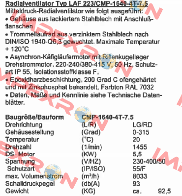 LAF 223/CMP-1640-4T-7.5  Sodeca