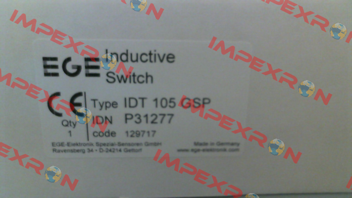 p/n: P31277, Type: IDT 105 GSP Ege