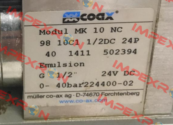 MK 10 NC (502394) Coax