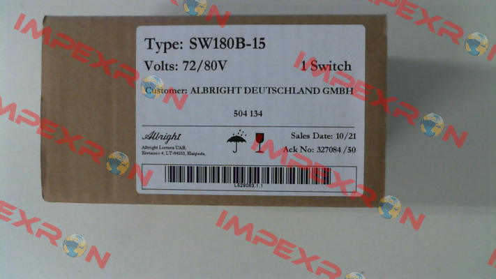 SW 180 B-15 72-80V INT Albright