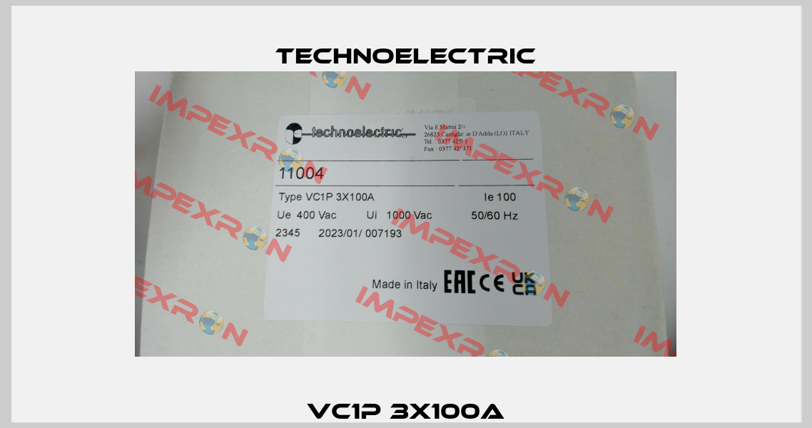 VC1P 3X100A Technoelectric